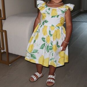 Bonnie Jean Yellow and White Dress